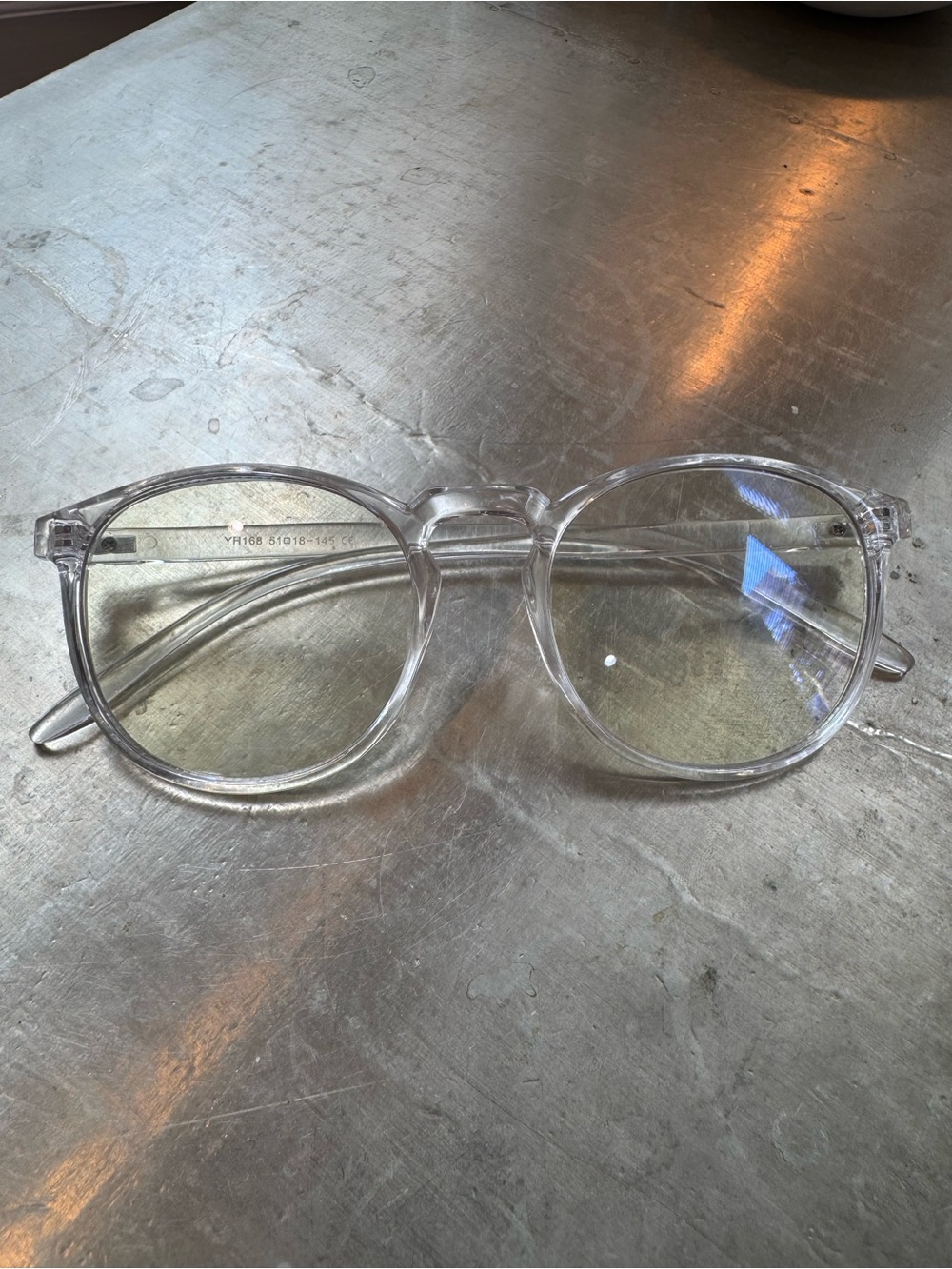 Clear Round Frame Blue Light Blocking Glasses